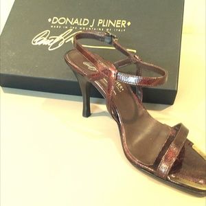 Donald J. Pliner Antique Metallic patent leather